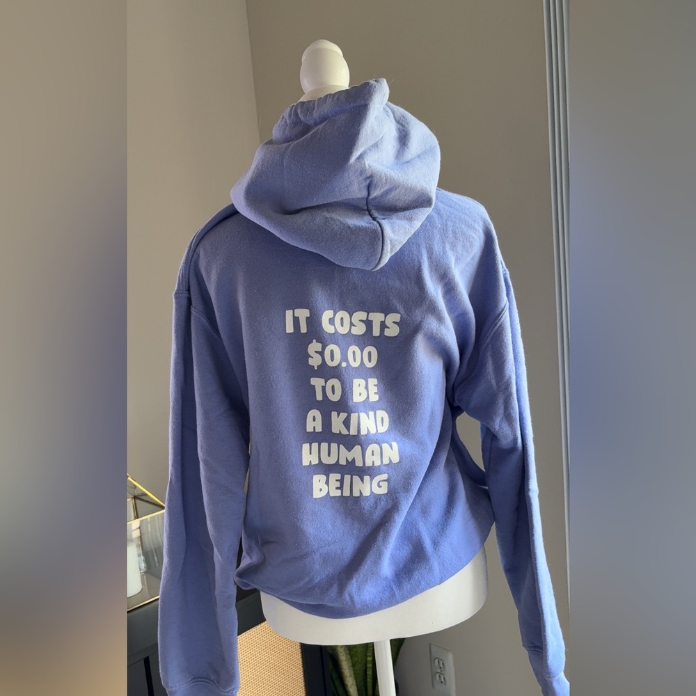 Wear The Peace “Be Kind” embroidered hoodie with print on the back